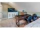 Bedroom featuring a desk, storage cabinet and bed, providing a tranquil atmosphere at 8754 Lily Ct, Zionsville, IN 46077