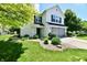 Charming two-story home boasts curb appeal with landscaped yard, and a convenient two-car garage at 10539 Ross Xing, Fishers, IN 46038
