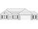 Front elevation of home featuring symmetrical windows, brick facade and attached two car garage at 1130 Constitution Dr, Edinburgh, IN 46124