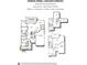 Detailed floor plan showcasing a spacious layout with six bedrooms, study, and a three-car garage at 1439 Chatham Hills Blvd, Westfield, IN 46074