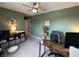 Home office features a large desk, neutral paint, and carpeting at 15813 Arthur Jacob Ln, Noblesville, IN 46060
