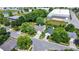 Overhead aerial view of a home in a residential neighborhood with tree-lined streets at 17401 Austrian Pine Way, Westfield, IN 46074