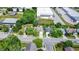An aerial shot showing a home in a neighborhood close to commercial buildings at 17401 Austrian Pine Way, Westfield, IN 46074