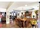 Elegant dining room with a wooden table and chairs, with stylish decor at 17401 Austrian Pine Way, Westfield, IN 46074