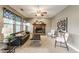 Spacious living room with fireplace, stylish furnishings, and plenty of natural light at 19469 Amber Way, Noblesville, IN 46060