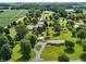Expansive aerial view of a beautiful property showcasing the home and surrounding greenery at 1981 N Valley Ln, Greenfield, IN 46140