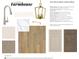 Material selection for a modern farmhouse kitchen & living areas, featuring cabinets, countertops, and flooring at 19990 Stone Side Dr, Westfield, IN 46074