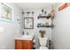 Bright bathroom with beach-themed decorations and light gray walls at 2029 Seven Peaks Dr, Cicero, IN 46034