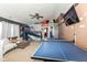 Spacious game room with ping pong table and TV at 2029 Seven Peaks Dr, Cicero, IN 46034