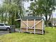 Shed is boarded up and in need of repair at 3190 S Tacoma Ave, Indianapolis, IN 46237