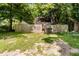 Fenced backyard with green lawn, trees, and a glimpse of the home's exterior at 3709 Central Ave, Indianapolis, IN 46205