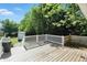 This backyard deck is perfect for outdoor living and entertaining at 39 N Bosart N Ave, Indianapolis, IN 46201