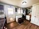 Efficient laundry room featuring a washer, dryer, utility sink, and ample storage solutions for convenience at 430 W Locust St, Shelbyville, IN 46176