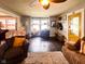 Well lit room featuring a ceiling fan, and easy access to an office area and dining room. A relaxing space at 430 W Locust St, Shelbyville, IN 46176