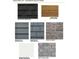 Exterior selections featuring boothbay blue siding, aged oak front door, and shadow gray brick at 6618 Dogwood Dr, McCordsville, IN 46055