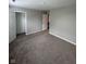 Bedroom with large carpeted floors and closet space at 6632 Coppel Ct, Indianapolis, IN 46259