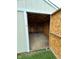 Interior view of a spacious storage shed, providing ample room for tools and garden equipment at 6632 Coppel Ct, Indianapolis, IN 46259