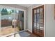 Interior of open back door space; exit to backyard deck at 718 E Washington St, Lebanon, IN 46052