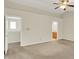 Bedroom boasting vaulted ceiling, bright windows, and en suite access at 8212 Twin River Dr, Indianapolis, IN 46239
