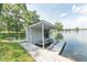 Boat house on the lake, with storage and easy access to the water at 9172 W Tulip Dr, Columbus, IN 47201