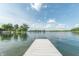 Lake view from the private dock, perfect for enjoying waterfront activities and scenic views at 9172 W Tulip Dr, Columbus, IN 47201