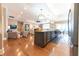 Large kitchen with island and open to living room and dining area, ideal for entertaining at 9172 W Tulip Dr, Columbus, IN 47201