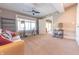 Cozy seating arrangement in the living room with a window providing natural light and ventilation at 9172 W Tulip Dr, Columbus, IN 47201