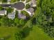 Aerial view of the homes and the neighborhood at 9947 Comb Run Ct, Avon, IN 46123