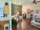 This living room has an open concept design with hard wood flooring and natural lighting at 9947 Comb Run Ct, Avon, IN 46123