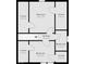 Second floor floorplan showcasing a spacious layout with two bedrooms and hallway at 1016 W 31St St, Indianapolis, IN 46208