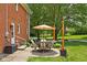 Inviting backyard patio area with outdoor dining set and decorative lighting at 10198 N State Road 75, North Salem, IN 46165