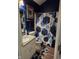 Stylish bathroom with granite counter, modern fixtures, and decorative shower curtain at 1311 Flintlock Dr, Greenwood, IN 46143