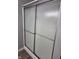 Shower with textured glass door at 1311 Flintlock Dr, Greenwood, IN 46143