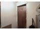 Interior shot of a closed door with a caution sign on it in need of repair at 1325 N Gavin St, Muncie, IN 47303