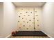 Recreational space featuring an indoor rock climbing wall with safety mats, promoting active fun at 14404 Stairbridge Pl, Carmel, IN 46074