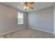 Bedroom with neutral carpet and ceiling fan at 14620 Hinton Dr, Fishers, IN 46037