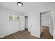 Bedroom showcases closet and neutral walls at 1730 S State Ave, Indianapolis, IN 46203