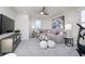 Comfortable upstairs living area with plush sectional and TV at 18980 Seaforth Way, Westfield, IN 46074
