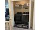 Convenient laundry room closet with washer and dryer at 2485 Blue Ridge Dr, Greenwood, IN 46143