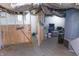 Partially framed basement space with visible utilities, offering renovation potential at 2650 S Meridian St, Indianapolis, IN 46225