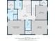 Third floor plan showcasing bedrooms, bathrooms, laundry room and hall at 3101 N Washington Blvd, Indianapolis, IN 46205