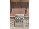 Outdoor kitchen area features a stainless steel grill with brick and stone surround at 3893 Bent Tree Ln, Greenwood, IN 46143