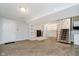 Basement showcasing a fireplace and staircase, providing additional living and storage space at 4020 Eisenhower Dr, Indianapolis, IN 46254