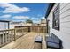 Wooden backyard deck with a modern outdoor seating area at 44 S Tremont St, Indianapolis, IN 46222