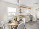 Kitchen dining area with hardwood countertops and stainless appliances at 4523 Kingsley Dr, Indianapolis, IN 46205