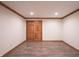 Spacious unfinished area with wood-look floors and potential for customization at 4976 Rockne Cir, Carmel, IN 46033