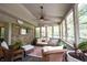 Cozy sunroom is filled with natural light, comfortable seating, and a relaxing atmosphere at 4976 Rockne Cir, Carmel, IN 46033