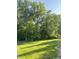 Lush green backyard with a swing set, surrounded by mature trees, offering privacy and space at 5993 E County Road 100 S, Avon, IN 46123