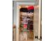 Fully stocked linen closet with neatly folded blankets, pillows, and towels, maximizing storage in the home at 5993 E County Road 100 S, Avon, IN 46123
