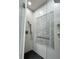 Beautiful walk-in shower featuring decorative tiling, a shower bar and a glass wall at 5993 E County Road 100 S, Avon, IN 46123
